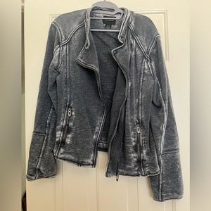DKNY Jeans Distressed Moto Jacket
